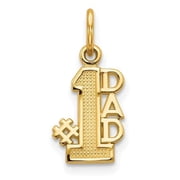 Finest Gold 10K Yellow Gold No.1 DAD Charm