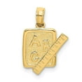 thumbnail image 1 of Finest Gold 10K Yellow Gold School Book & Ruler Charm, 1 of 1