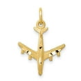 thumbnail image 1 of 10k Yellow Gold Jet Airplane Charm Pendant, 1 of 3