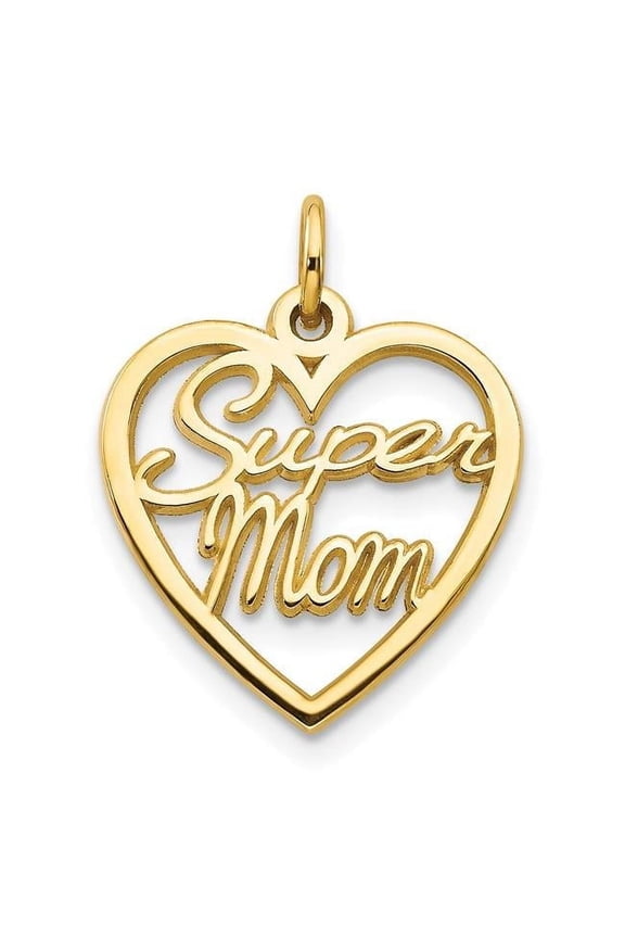 10K Yellow Gold Super Mom Charm