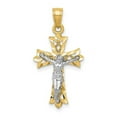 thumbnail image 1 of 10K and White Rhodium Filigree Crucifix Pendant 10C1071, 1 of 3