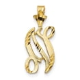 thumbnail image 1 of 10k Satin Diamond-cut Initial N Pendant 10C767N, 1 of 3