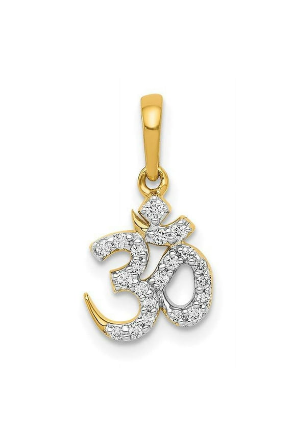 14K 0.6 CTW Diamond Om Pendant