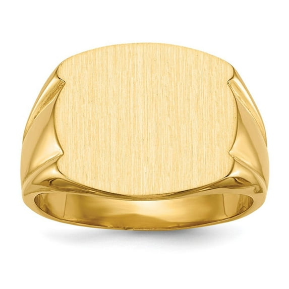 14k 16.5x15.0mm Closed Back Mens Signet Ring RS486