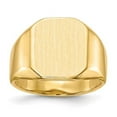 thumbnail image 1 of Finest Gold 14K 15.5 x 13.0 mm Open Back Mens Signet Ring, Size 10, 1 of 5