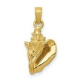 thumbnail image 1 of 14k Yellow Gold Solid Polished 3-D Conch Shell Pendant Necklace 20.7x10.3mm Pendant for Women, 1 of 4