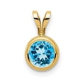 thumbnail image 1 of 14k Yellow Gold Round Bezel Pendant, 1 of 4