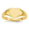 thumbnail image 1 of 14k 8.5x7.5mm Closed Back Heart Signet Ring RS502, 1 of 6