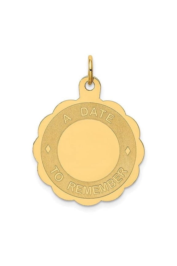 Finest Gold 14K A Date to Remember Disc Charm