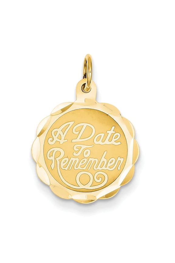 FJC Finejewelers 14k Yellow Gold A Date To Remember Charm 15 x 23mm