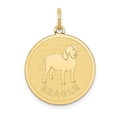 thumbnail image 1 of Finest Gold 14K Beagle Disc Charm, 1 of 3