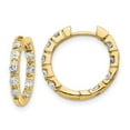 thumbnail image 1 of Finest Gold 14K Diamond Hinged Hoops Mountings Earrings, Size 6, 1 of 3
