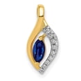 thumbnail image 1 of Finest Gold 14K Diamond & Marquise 0.37 Sapphire Pendant, 1 of 4