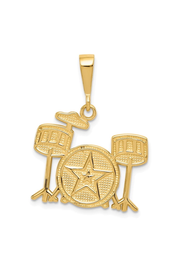 Finest Gold 14K Drum Set Charm