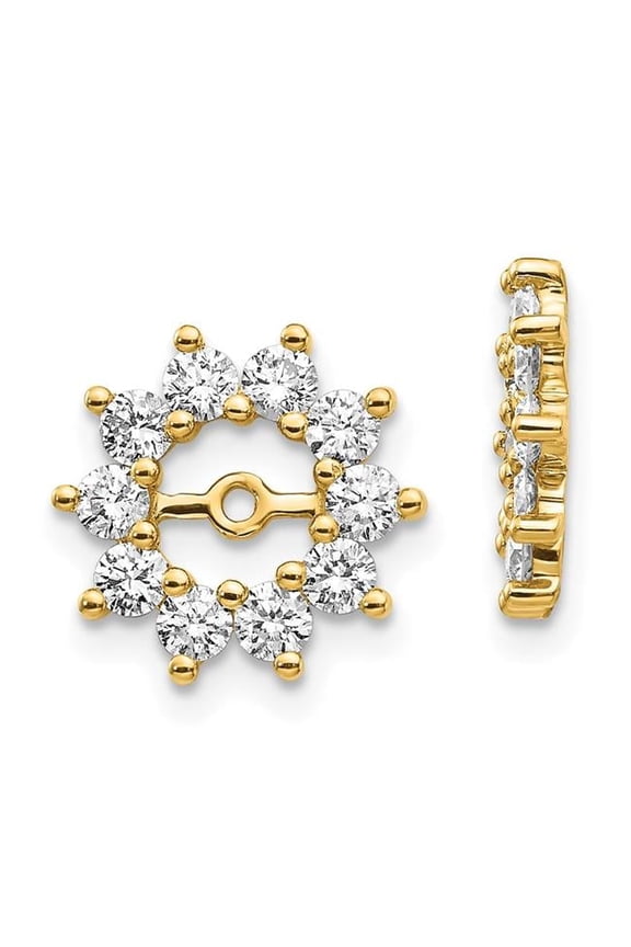14K Fancy Diamond Jacket Mounting Earring