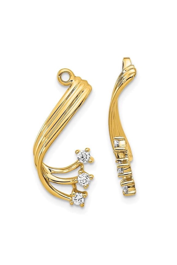 14k Fancy Twist Diamond Earring Jacket Mountings