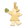 thumbnail image 1 of Finest Gold 14K Girl with CZ August Birthstone Charm, 1 of 2