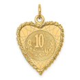 thumbnail image 1 of Finest Gold 14K Happy 10th Anniversary Charm, 1 of 2