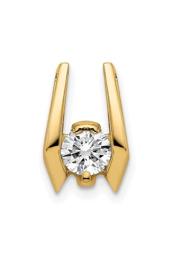 14K Holds 4.75 mm Stone, Chain Slide Mounting