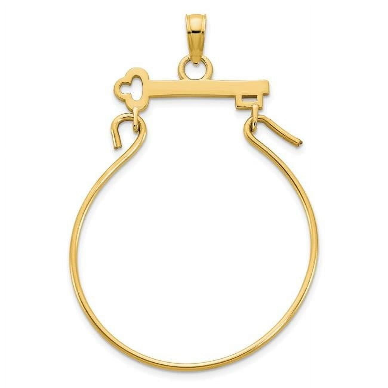 Gold Key Rack Finest Gold 14K Key Charm Holder Pendant - Walmart.com