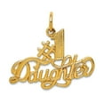 thumbnail image 1 of 14k Yellow Gold Solid Polished Number 1 Daughter Charm 22.2x23.3mm Pendant Necklace for Women, 1 of 2