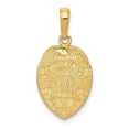 thumbnail image 1 of 14k Yellow Gold Solid Polished Not engraveable Police Officer Badge Pendant Necklace 22.2x12mm-Pendant for Women, 1 of 3
