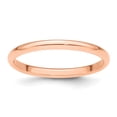 thumbnail image 1 of Finest Gold 14K Rose Gold 2 mm Half-Round Band - Size 5.5, 1 of 4
