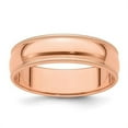 thumbnail image 1 of Finest Gold 14K Rose Gold 6 mm Milgrain Half-round Band, Size 7.5, 1 of 4