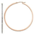 thumbnail image 1 of 14k Rose Gold Diamond Fascination Round Hinged Hoop Earrings, 1 of 3