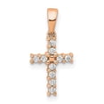 thumbnail image 1 of Finest Gold 14K Rose Gold Diamond Latin Cross Pendant, 1 of 1