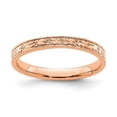 thumbnail image 1 of Finest Gold 14K Rose Polished Floral Band - Size 7, 1 of 3