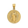 thumbnail image 1 of 14k Polished Solid San Benito 2-Sided Round Pendant K6354, 1 of 2