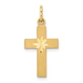 thumbnail image 1 of 14k Small Diamond-cut Cross Pendant C1318, 1 of 4