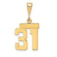 thumbnail image 1 of 14k Small Polished Number 31 Charm, 1 of 2