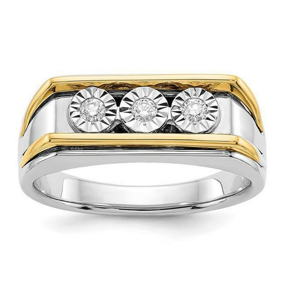14k Two-tone Gold Diamond Mens Ring RM5794
