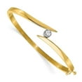 thumbnail image 1 of Finest Gold 14K Two-Tone Hinged Bangle Bracelet Mounting, 1 of 1