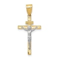 thumbnail image 1 of Finest Gold 14K Two-Tone Inri Crucifix Pendant, 1 of 2