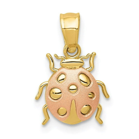 14k Two Tone Ladybug Pendant K4820