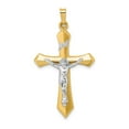 thumbnail image 1 of 14k Two-tone Polished INRI Crucifix Pendant, 1 of 2