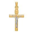 thumbnail image 1 of 14K Two-Tone and White Rhodium Crucifix Pendant, 1 of 2