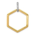 thumbnail image 1 of Finest Gold 14K Two-tone 0.06 CTW Diamond Fancy Hexagon Pendant, 1 of 3