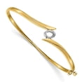 thumbnail image 1 of Finest Gold 14K Two-tone Hinged Bangle Mounting Bracelet, 1 of 1