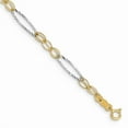 thumbnail image 1 of Finest Gold 14K Two-tone Oval Design Bracelet, 1 of 3