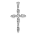 thumbnail image 1 of Finest Gold 14K White Gold 0.1CT Diamond Cross Pendant, 1 of 3