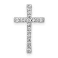 thumbnail image 1 of 14k White Gold 1/5 CT Classic Diamond Latin Cross Chain Slide, 1 of 4