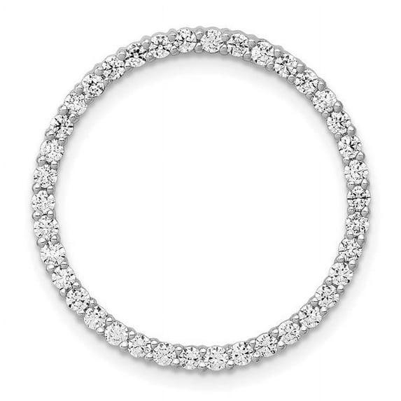 14k White Gold 3/4ct. Diamond Circle Chain Slide PM4714