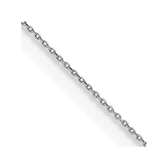 Finest Gold 14K White Gold 0.75 mm Cable 13 in. Pendant Chain