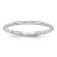 thumbnail image 1 of Finest Gold 14K White Gold 1.5 mm Milgrain Band - Size 7, 1 of 3