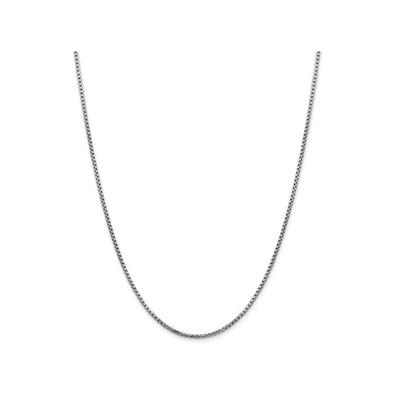 Finest Gold 14K White Gold 1.75 mm Semi-Solid Round 16 in. Box Chain