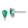 thumbnail image 1 of Finest Gold 14K White Gold 6x4 Pear & Diamond Earrings Mounting, 1 of 2